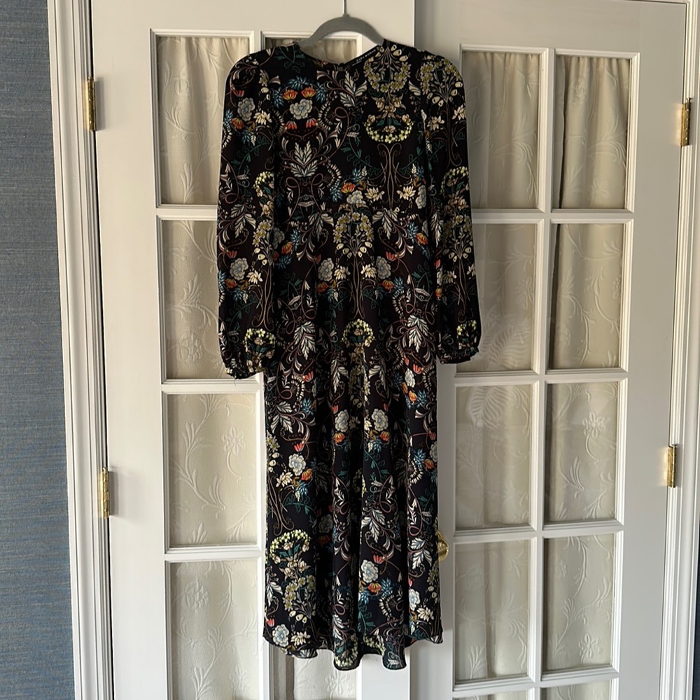 Zara maxi dress. Size Small. Black floral print